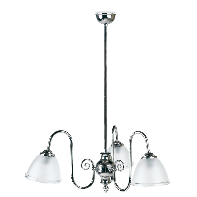 Lampadario in ottone paralume P